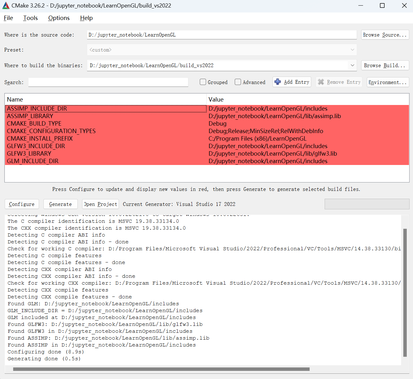cmake-gui生成root_directory.h